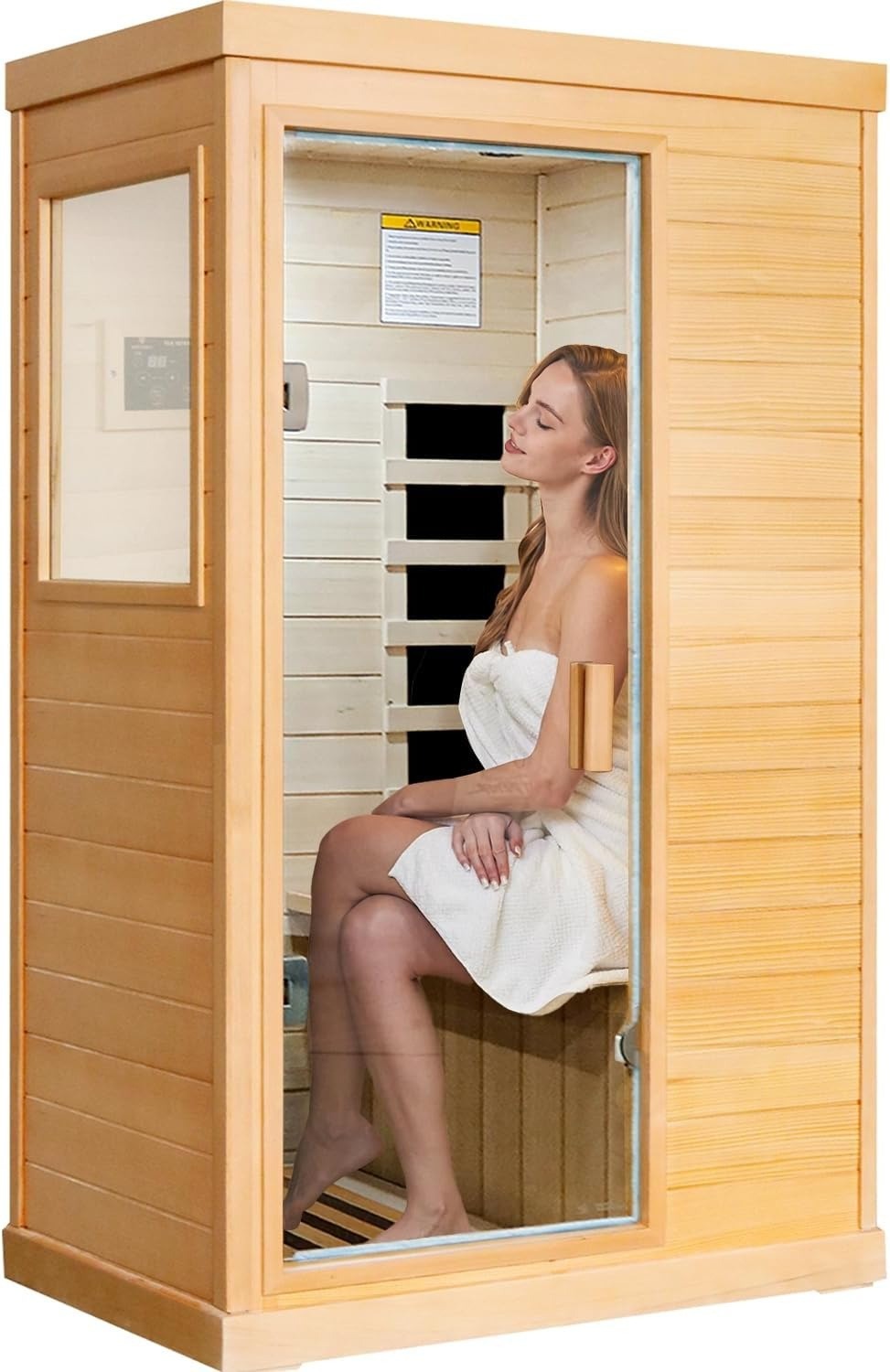 Wooden infrared sauna cabin