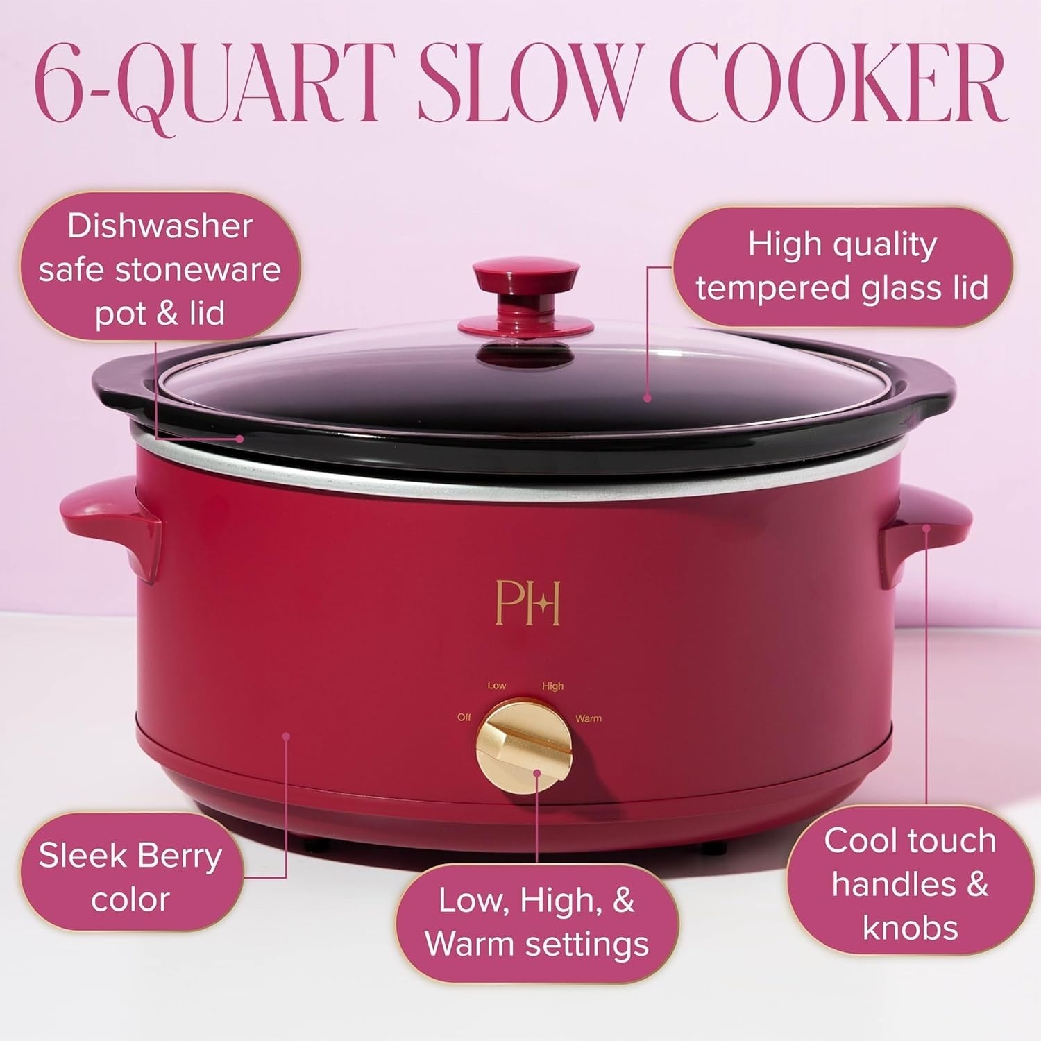 Pink Paris Hilton six-quart slow cooker