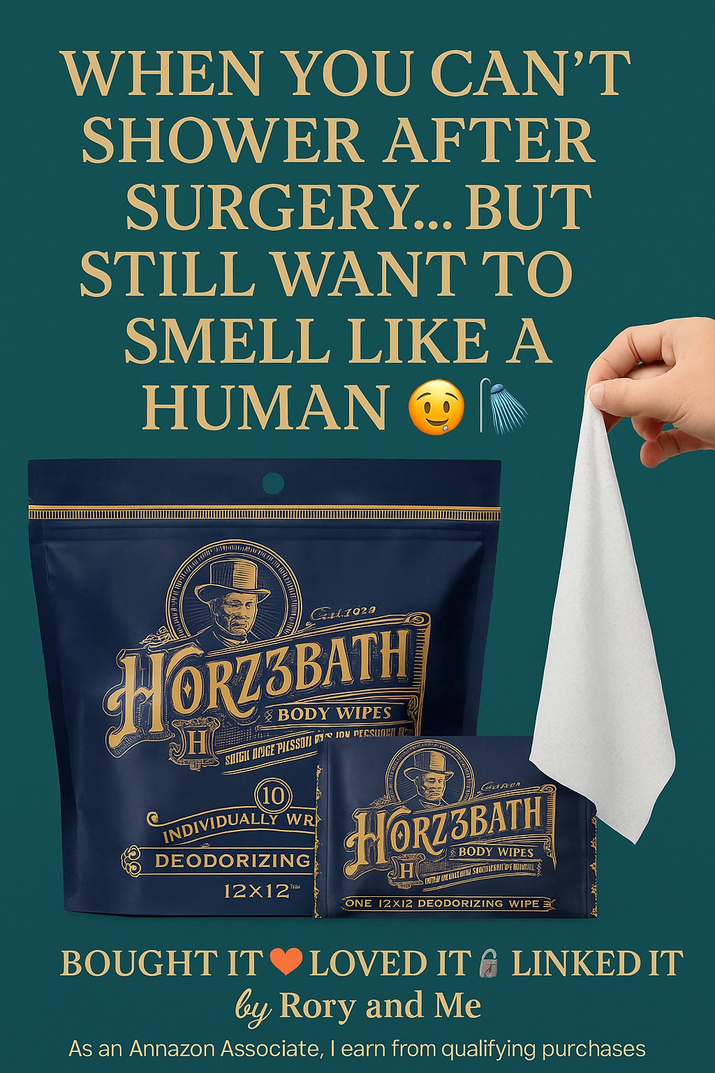 Horzbath giant body wipes for post-surgery recovery