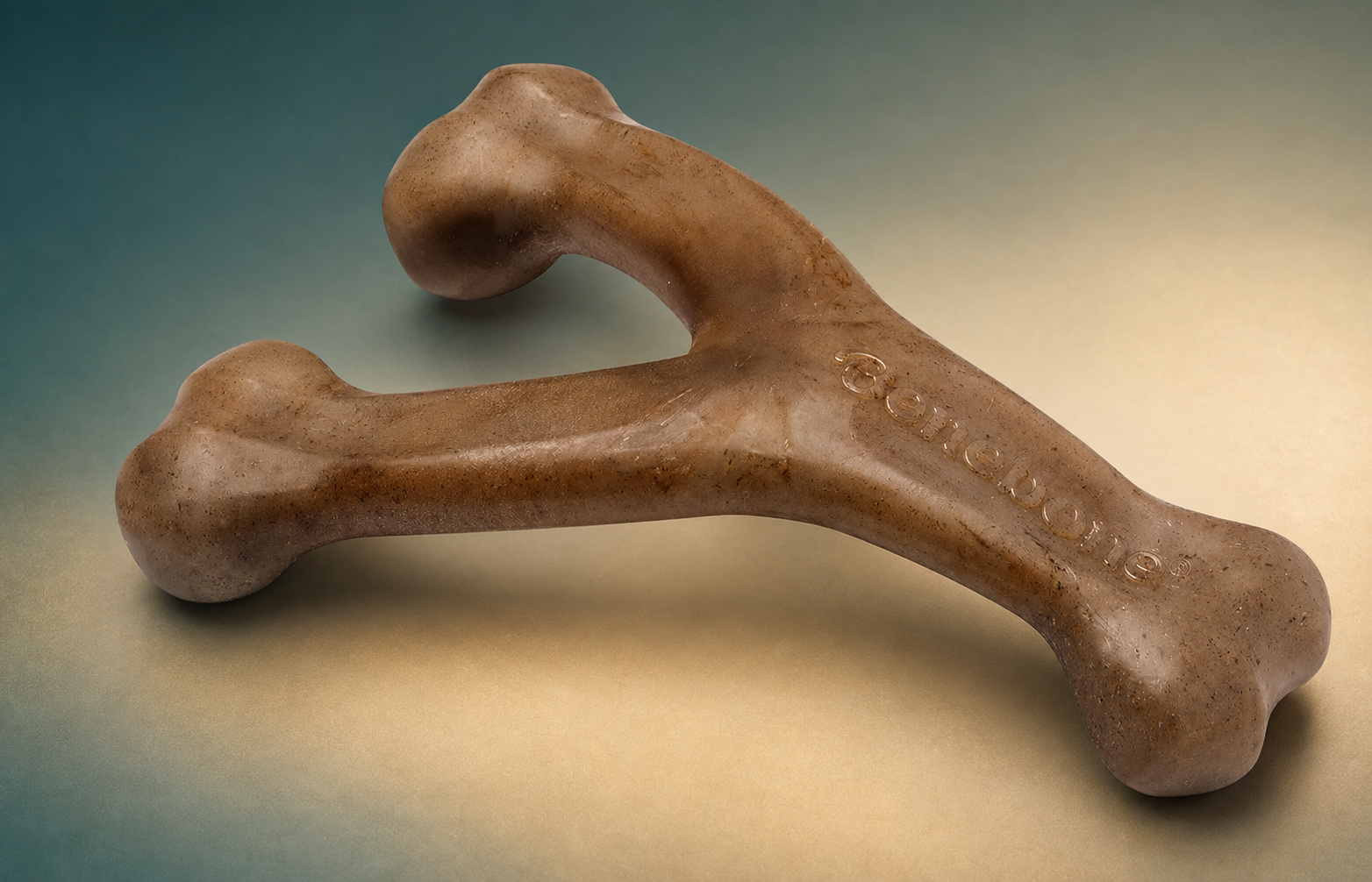 Benebone wishbone-shaped dog chew toy