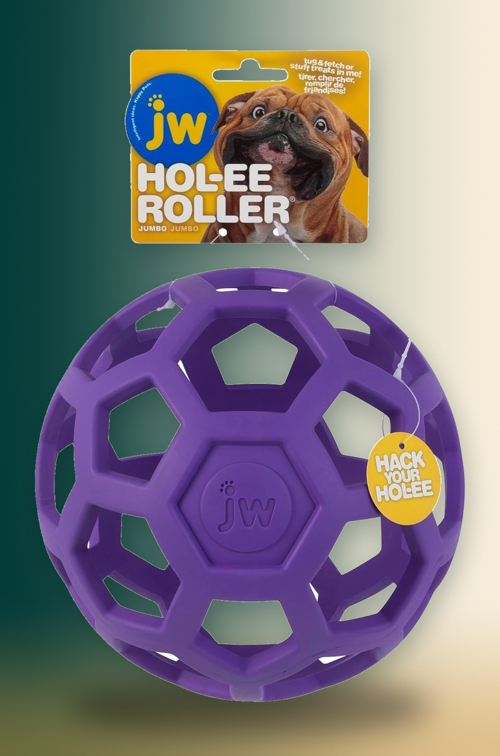 Purple JW Hol-ee Roller dog ball